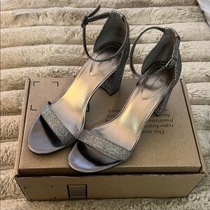 Elegant Gunmetal Block Heel